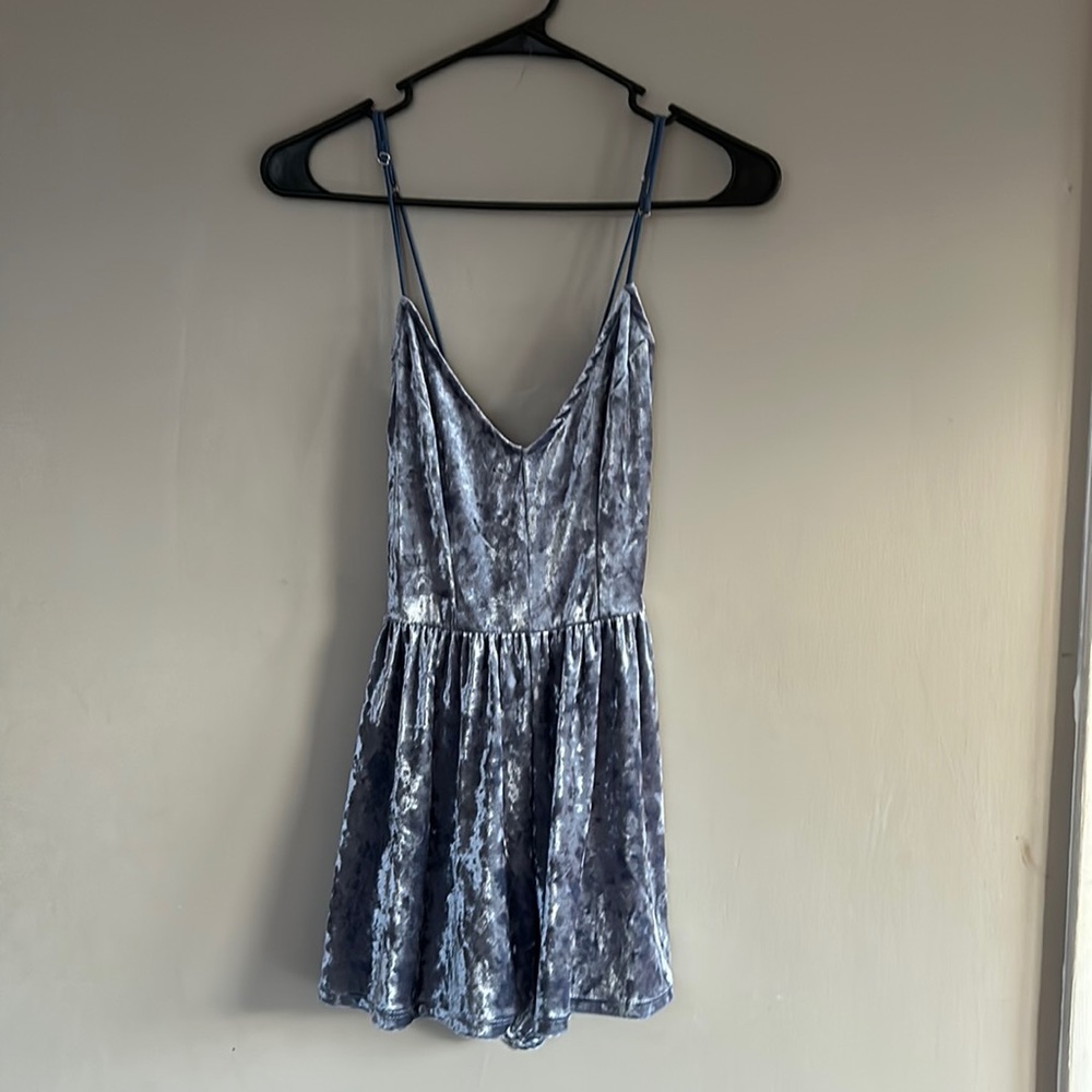 Blue velvet romper from LA Hearts size XS
